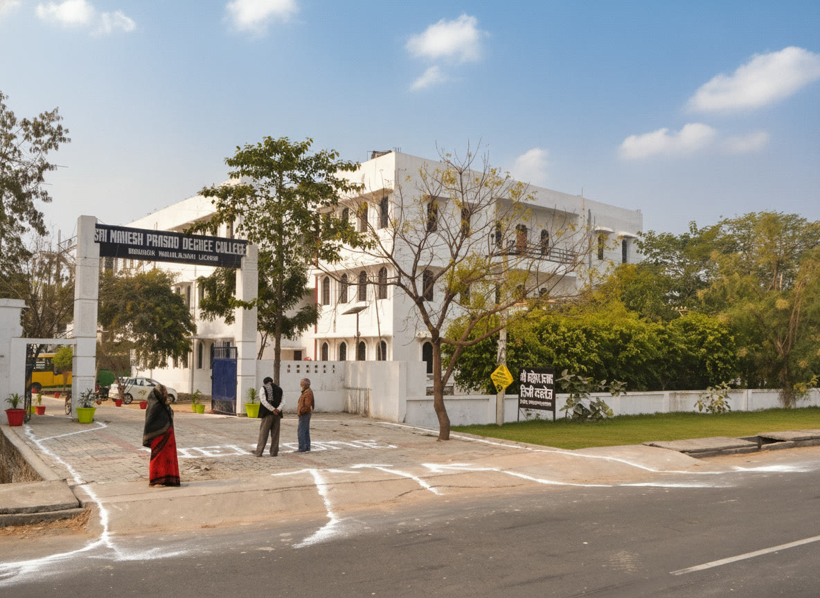 Main entrance gate and building